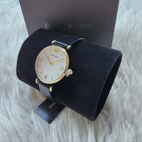 Emporio Armani Women's Black and Gold Watch No Negociable - Picture 3 of 11